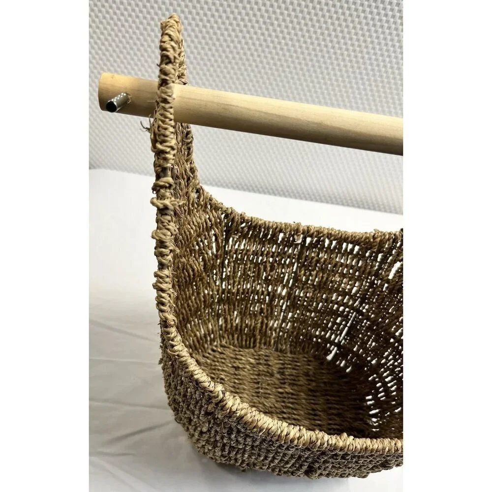 2 Vintage/Boho/Beach/Cottage Woven Seagrass Baskets Lot 🤍